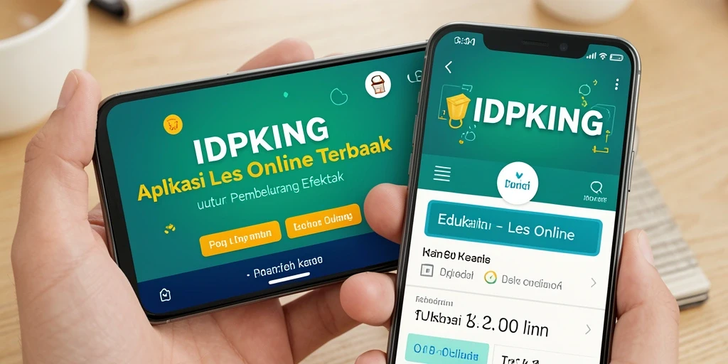 Tampilan antarmuka IDPKING yang menarik dan mudah digunakan untuk Les Online.