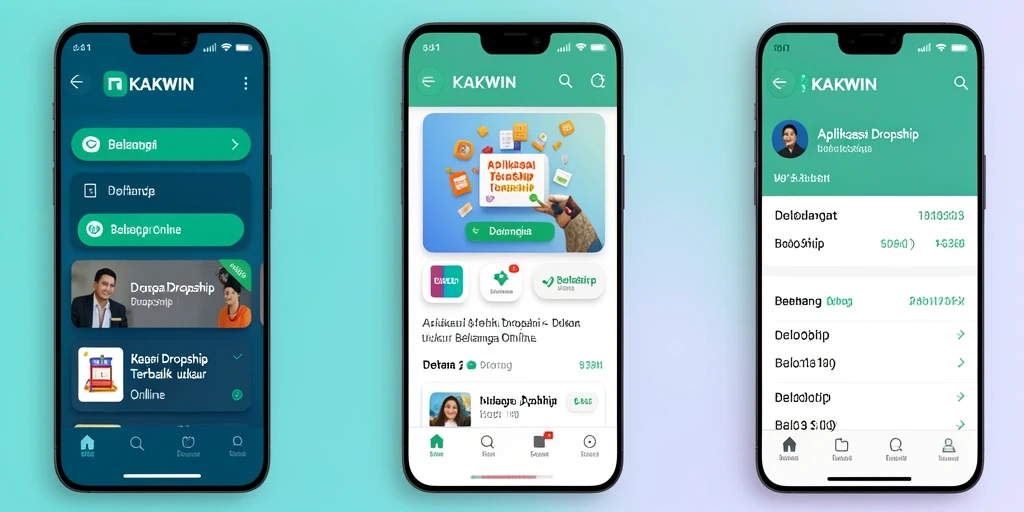 Tampilan antarmuka aplikasi KAKWIN yang intuitif dan mudah digunakan.