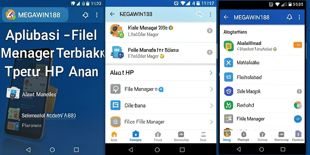 Tampilan antarmuka aplikasi File Manager yang sederhana dan efisien.