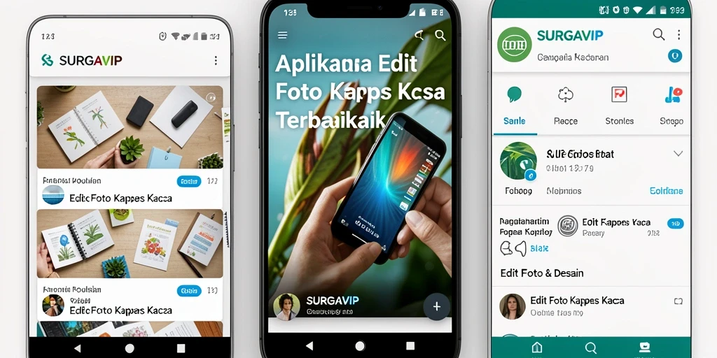 Antarmuka SURGAVIP yang intuitif untuk Edit Foto Kertas Kaca.