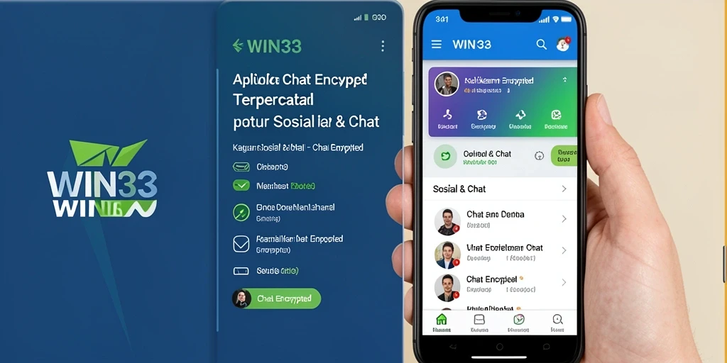 Antarmuka aplikasi WIN33 yang modern dan aman untuk chatting.